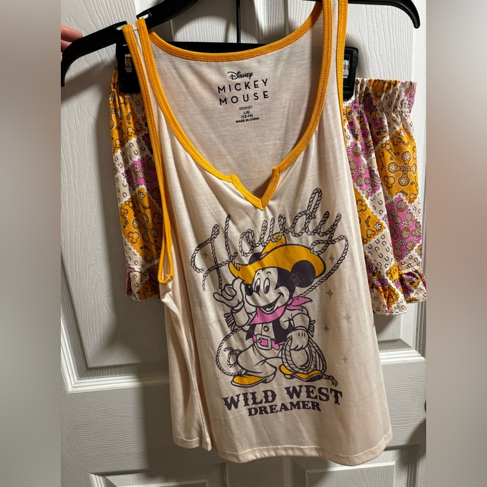 Disney Mickey Mouse Yellow and Purple Shorty Tank Set